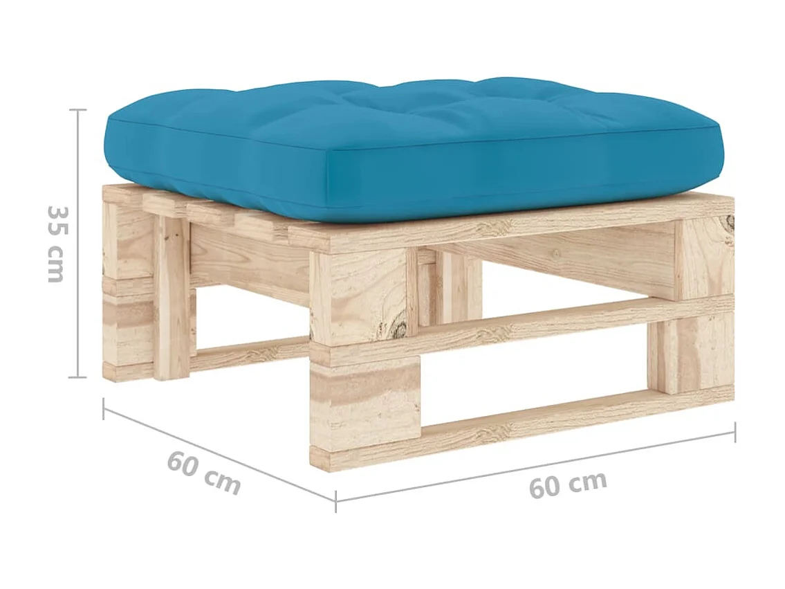 Ottomana da Giardino Pallet in Legno di Pino Impregnato