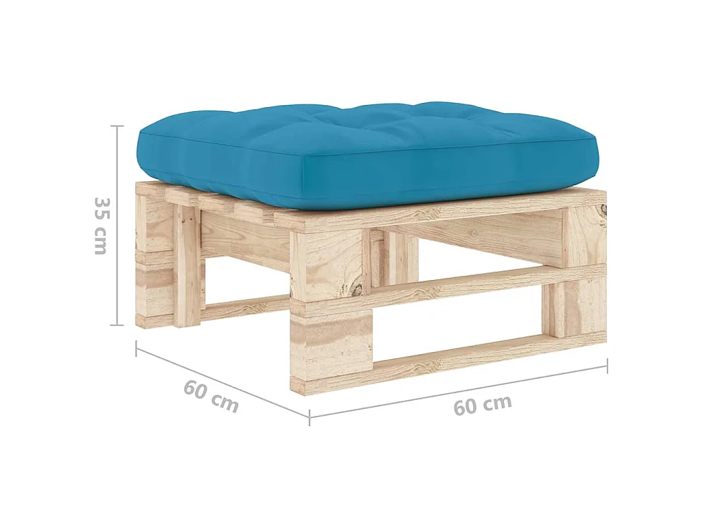Pouf palette de jardin bois de pin imprégné