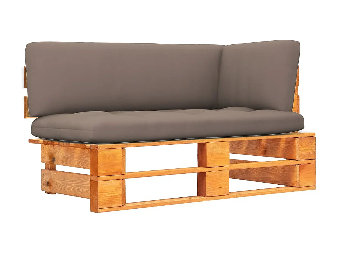 Tuinhoekbank pallet honingbruin geïmpregneerd grenenhout