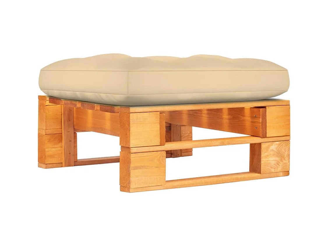 Tuinhocker pallet honingbruin geïmpregneerd grenenhout
