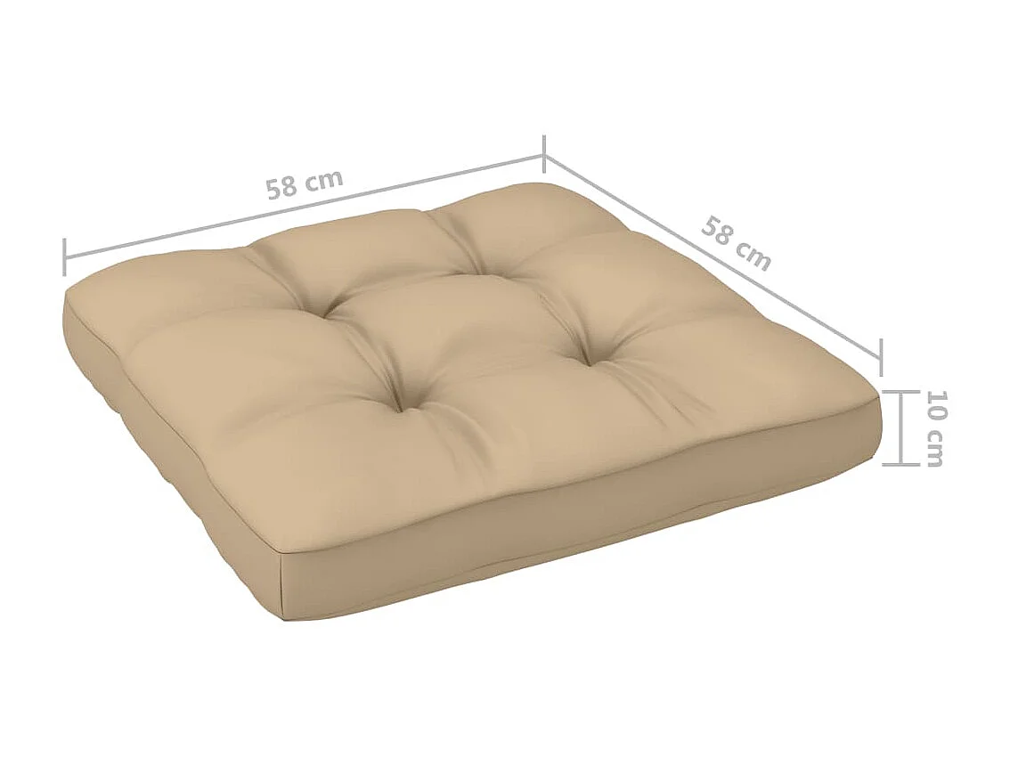 Pouf palette de jardin marron miel bois de pin imprégné