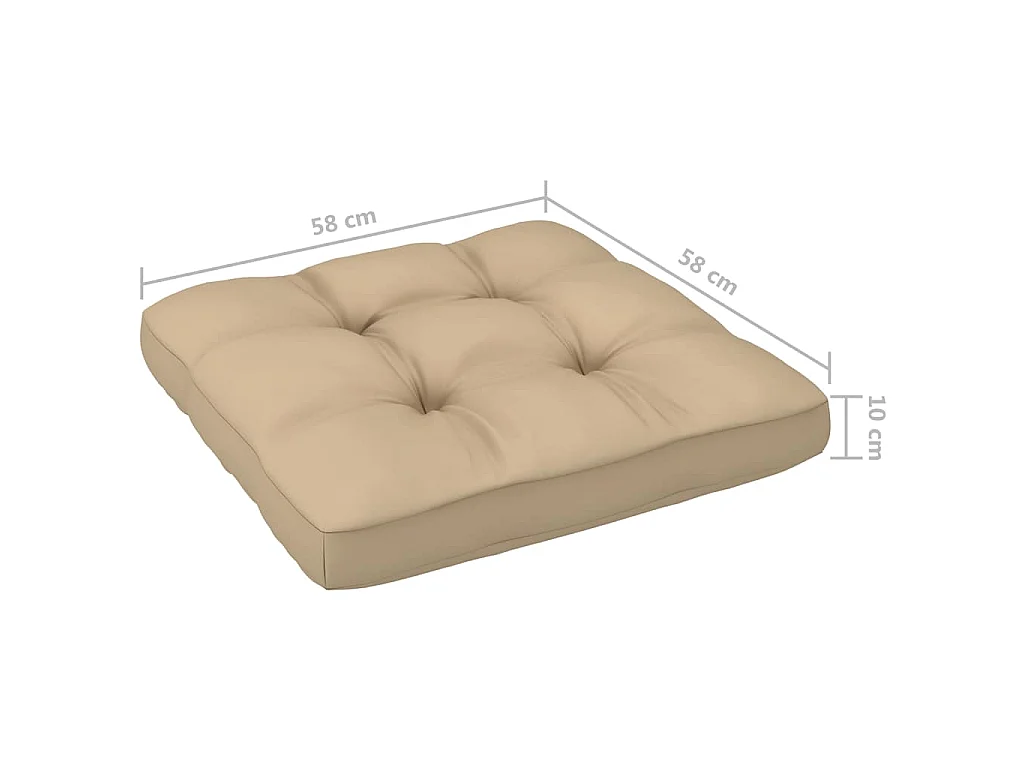 Pouf palette de jardin marron miel bois de pin imprégné