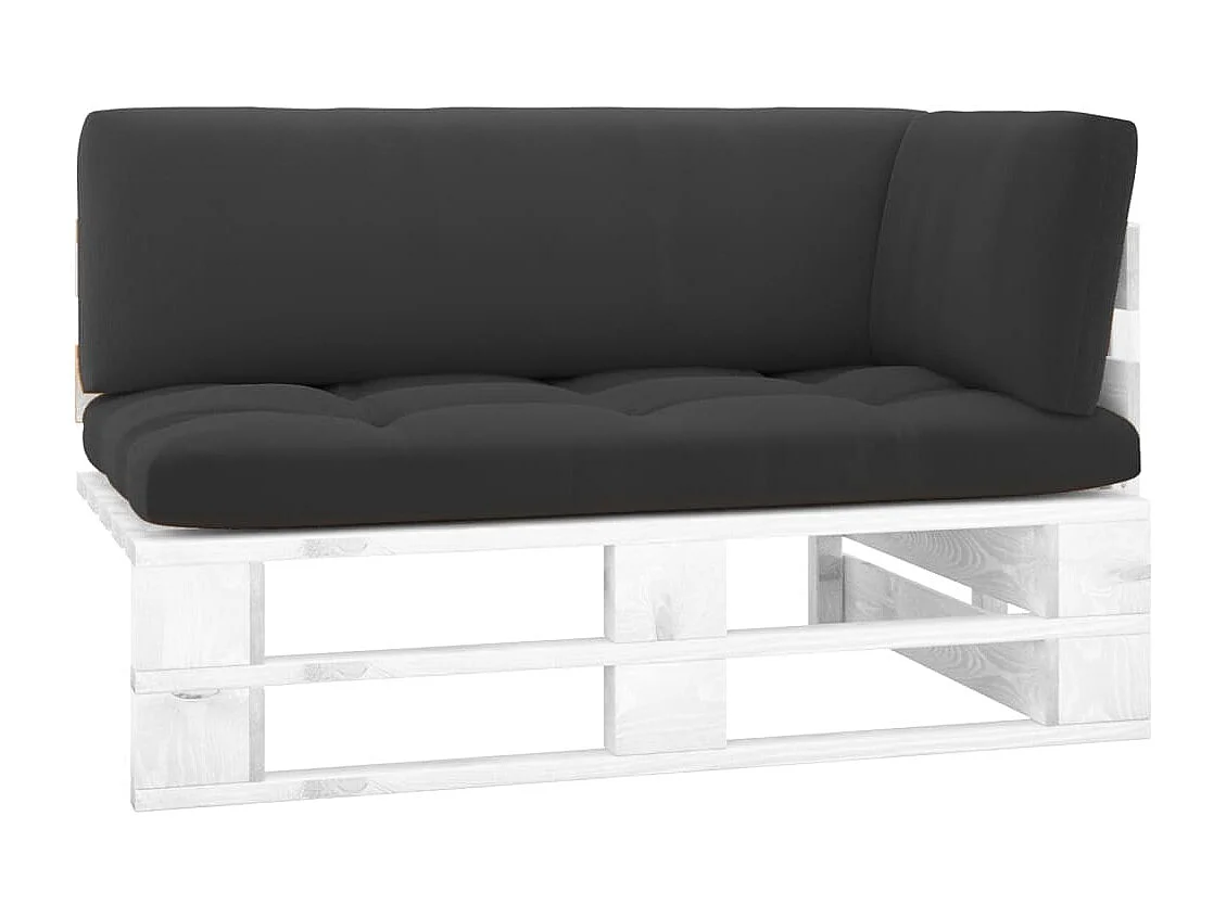 Tuinhoekbank pallet geïmpregneerd grenenhout wit