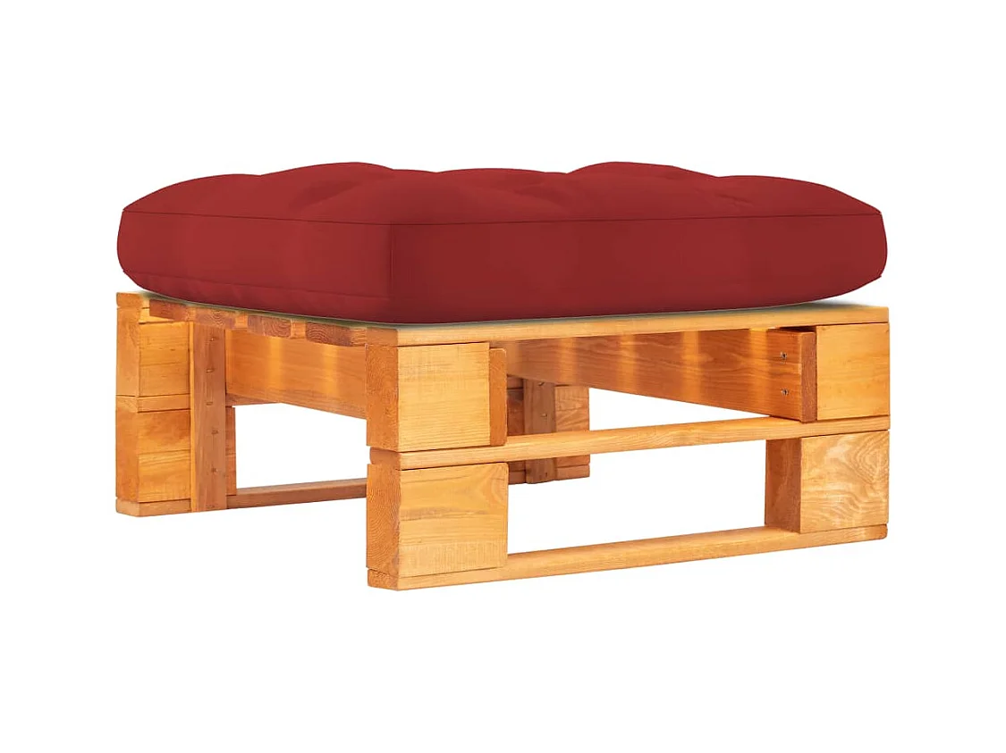 Pouf palette de jardin marron miel bois de pin imprégné