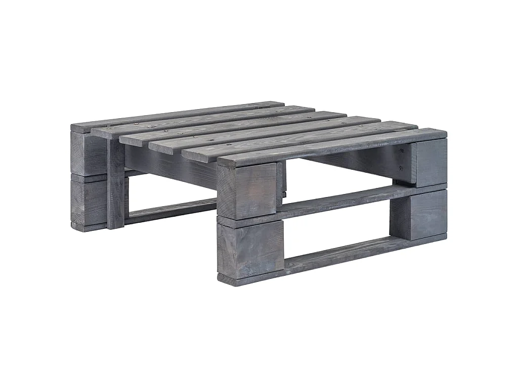 Tuinhocker pallet geïmpregneerd grenenhout grijs