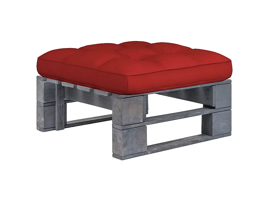 Pouf palette de jardin Bois de pin imprégné de gris