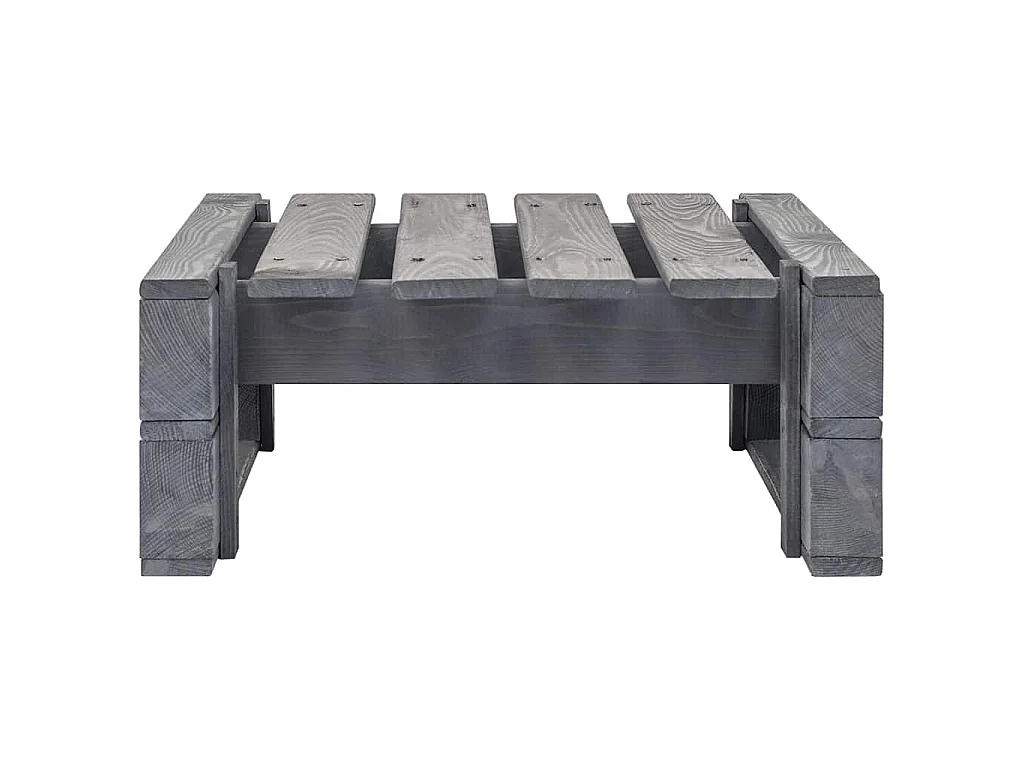 Pouf palette de jardin Bois de pin imprégné de gris