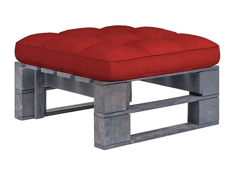 Tuinhocker pallet geïmpregneerd grenenhout grijs