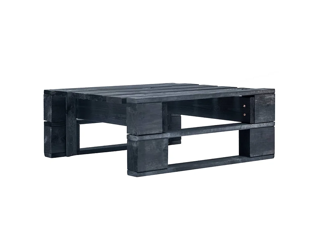 Tuinhocker pallet zwart geïmpregneerd grenenhout