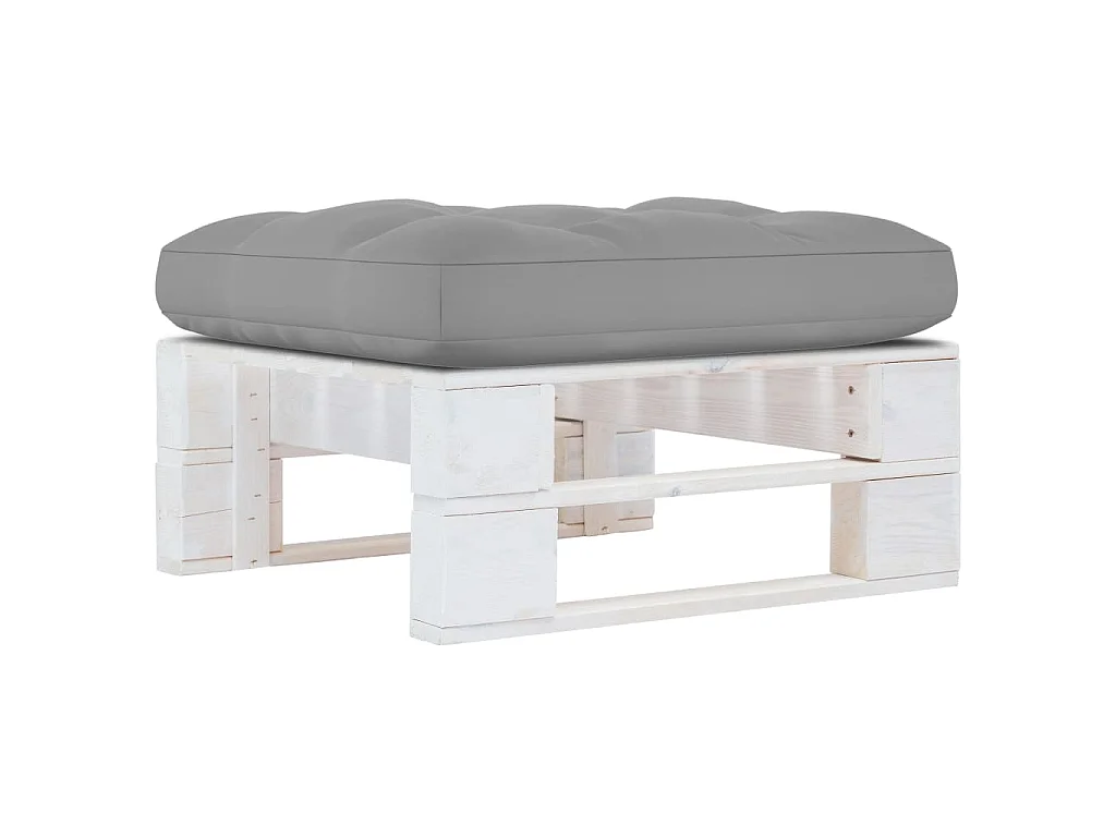 Tuinhocker pallet geïmpregneerd grenenhout wit