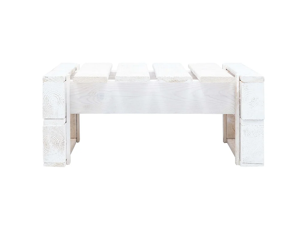 Tuinhocker pallet geïmpregneerd grenenhout wit