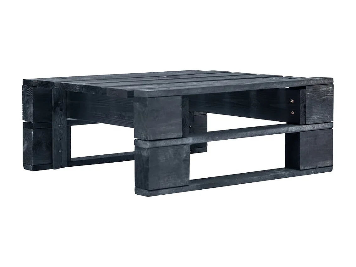 Tuinhocker pallet zwart geïmpregneerd grenenhout