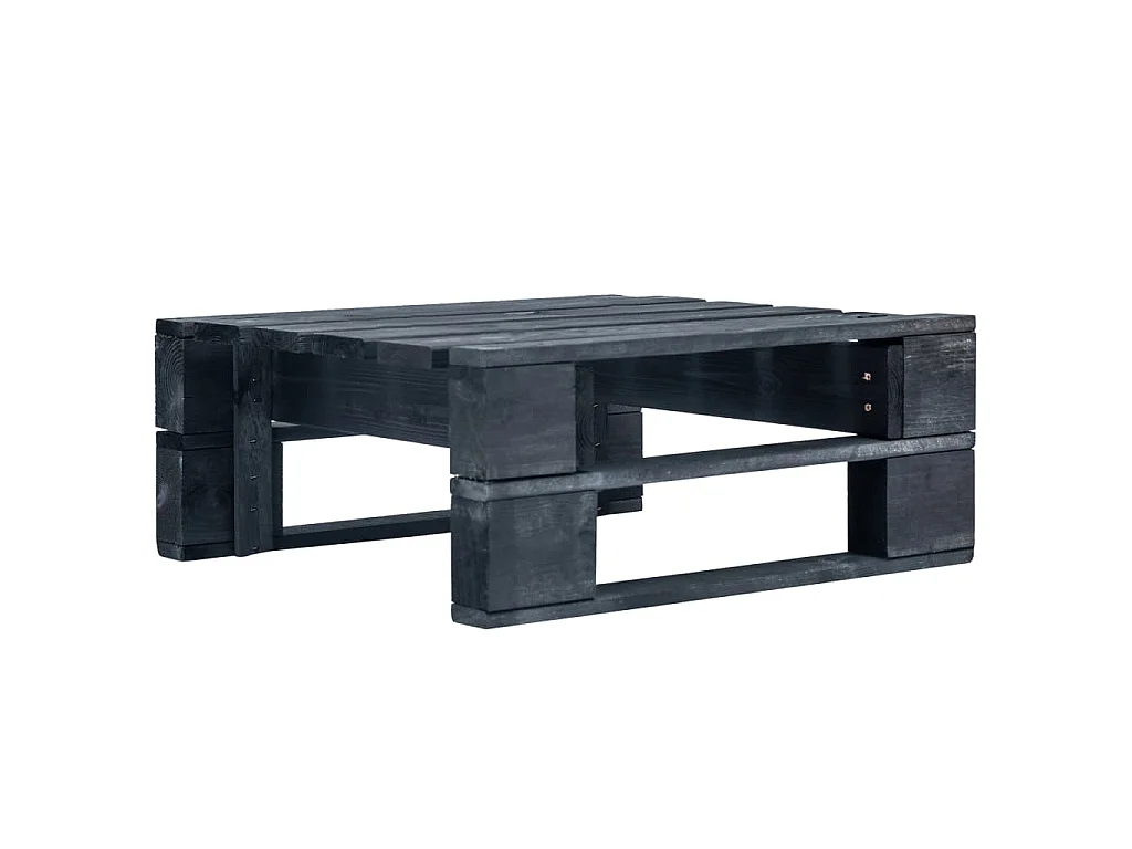 Tuinhocker pallet zwart geïmpregneerd grenenhout