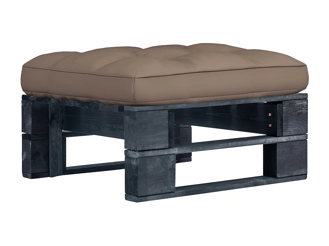 Otomana de paletes para jardim pinho impregnado a preto