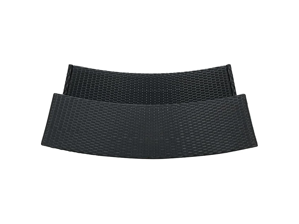 Garten-Bartisch Schwarz 120x55x110 cm Poly Rattan
