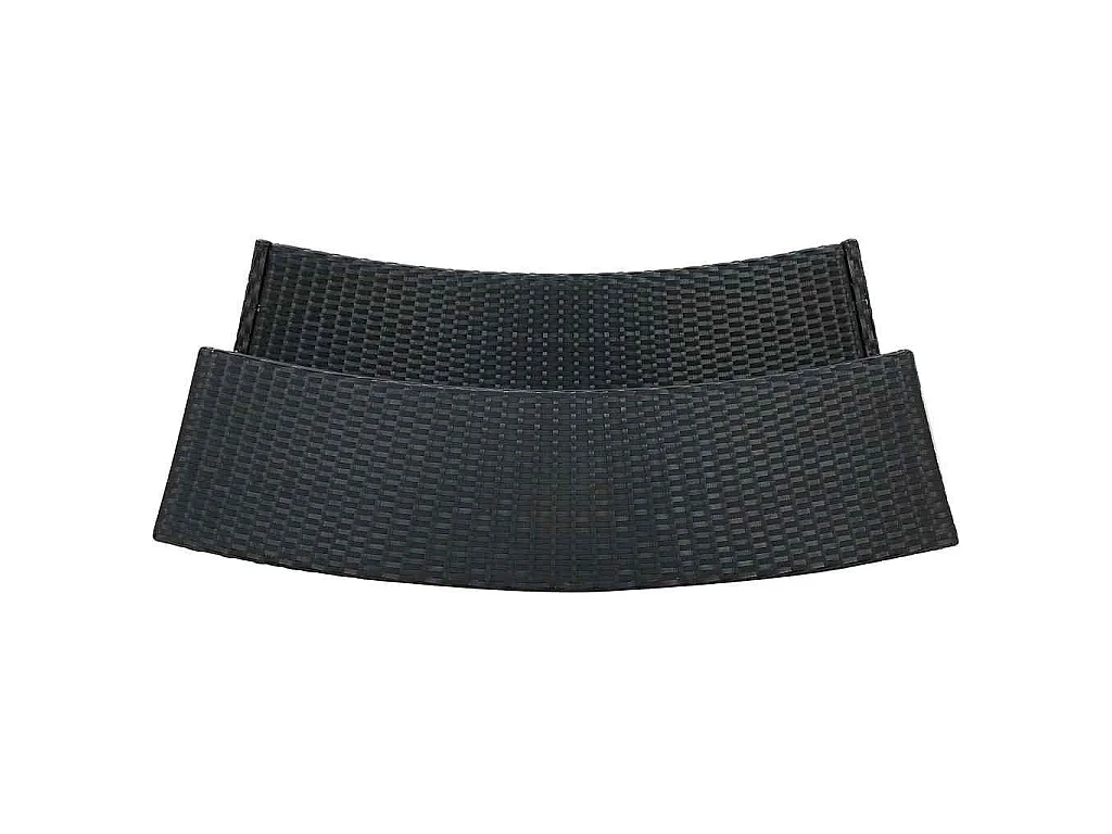 Garten-Bartisch Schwarz 120x55x110 cm Poly Rattan