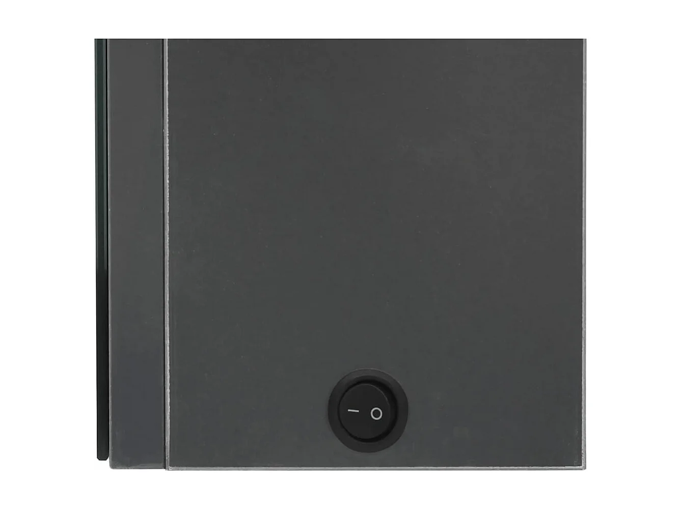 Armoire de salle de bain à miroir LED 89x14x62 cm Gris