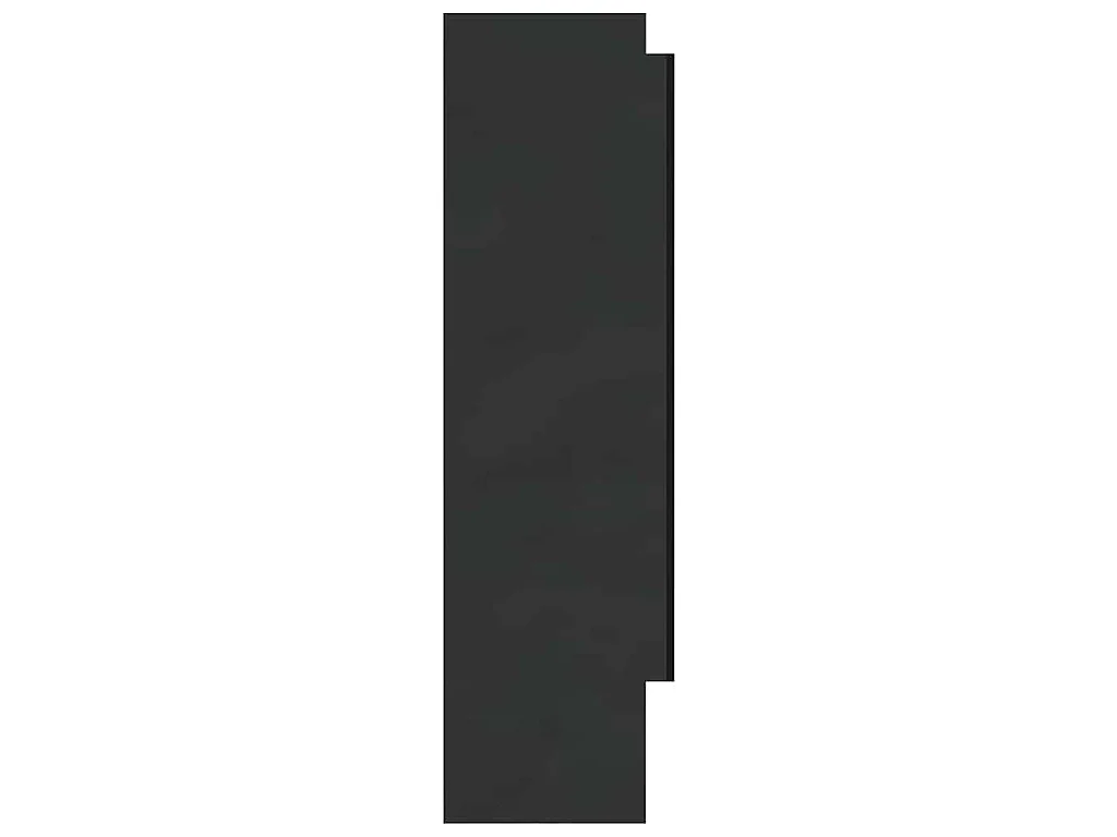 Badkamerkast met spiegel 80x15x60 cm MDF glanzend zwart