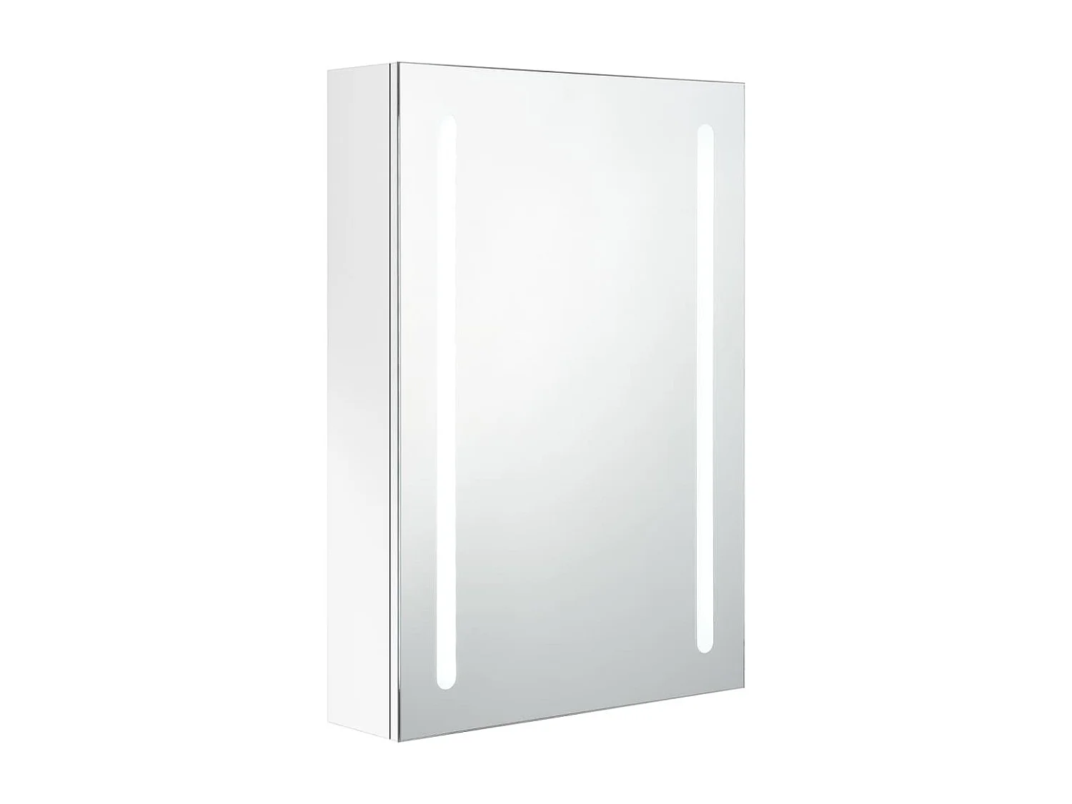 LED-Spiegelschrank fürs Bad Glänzend Weiß 50x13x70 cm