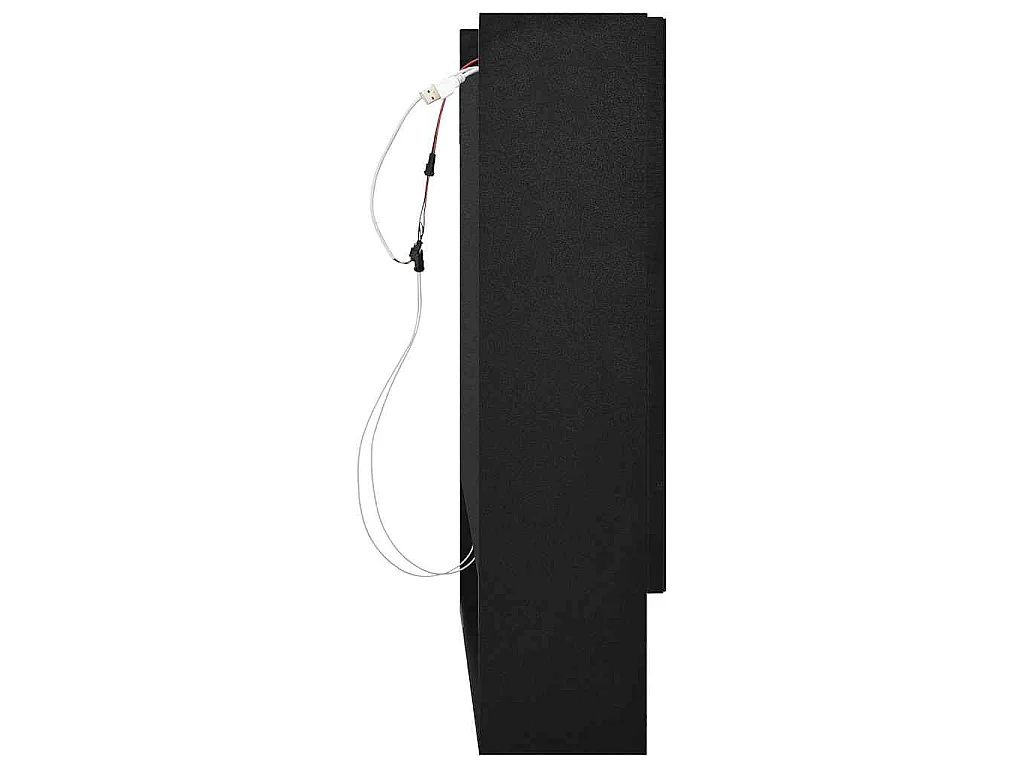 Armoire à miroir de salle de bain LED Noir 80x15x60 cm MDF