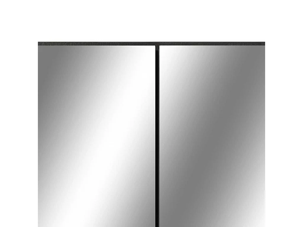 Armoire à miroir de salle de bain LED Noir 80x15x60 cm MDF