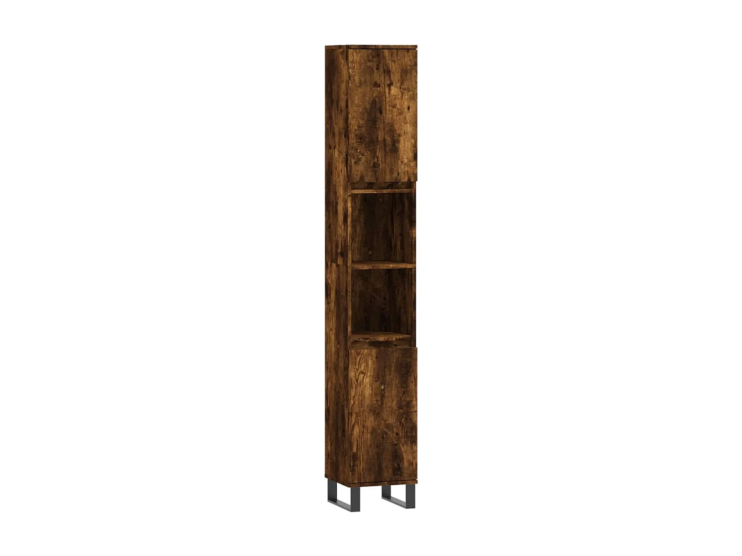 Armoire de bain chêne fumé 30x30x190 cm bois d'ingénierie