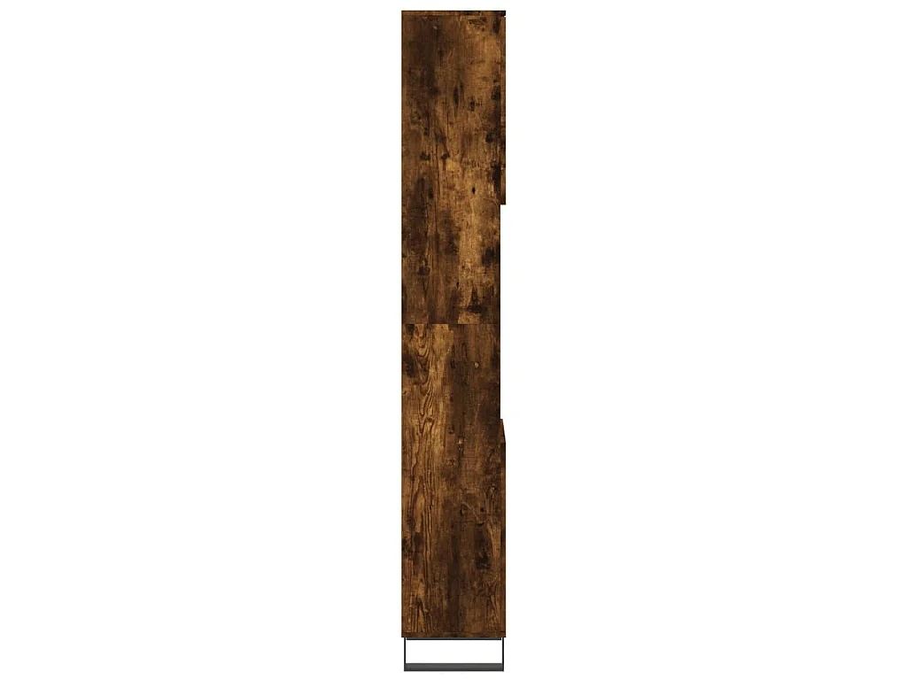 Armadietto Bagno Rovere Fumo 30x30x190 cm in Legno Multistrato