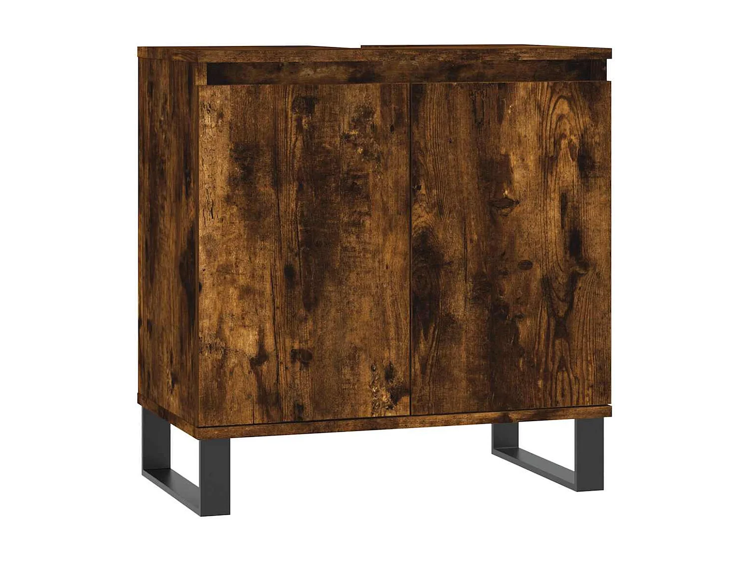 Armoire de bain chêne fumé 58x33x60 cm bois d'ingénierie