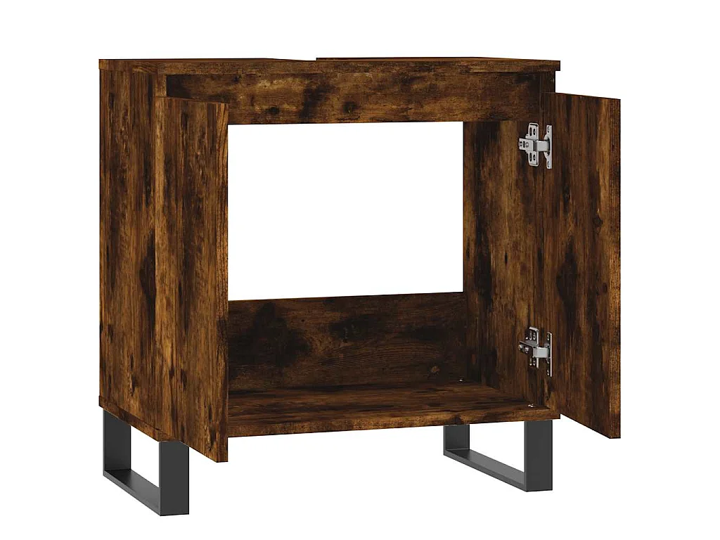 Badschrank Räuchereiche 58x33x60 cm Holzwerkstoff