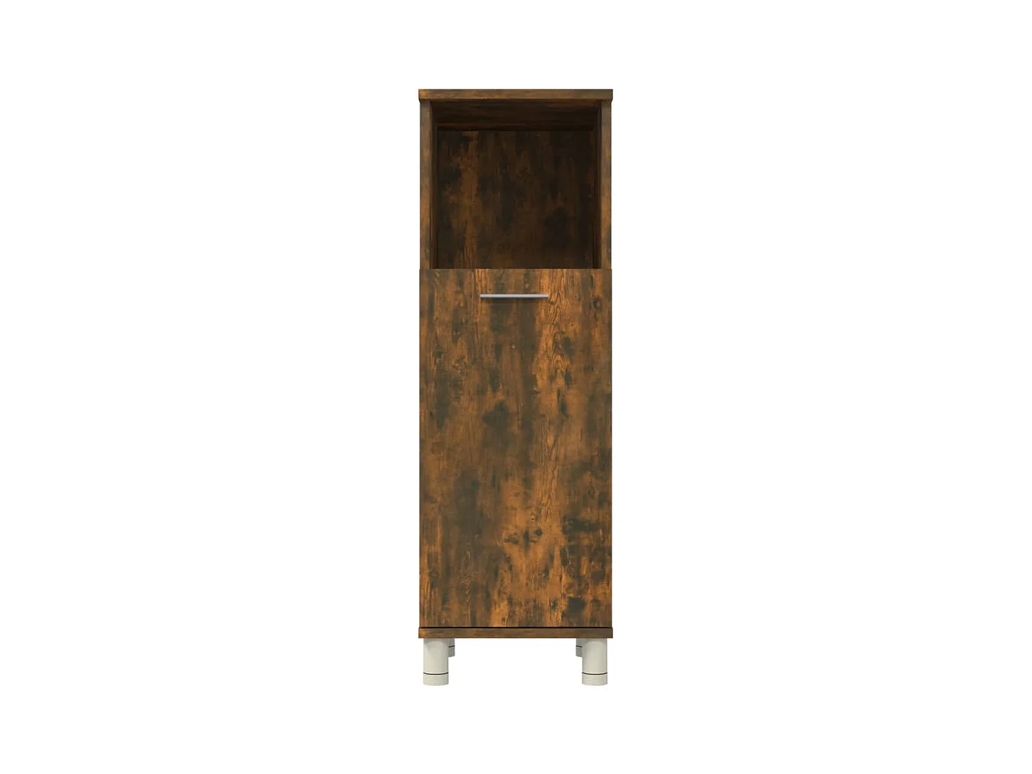 Badkamerkast 30x30x95 cm bewerkt hout gerookt eikenkleurig