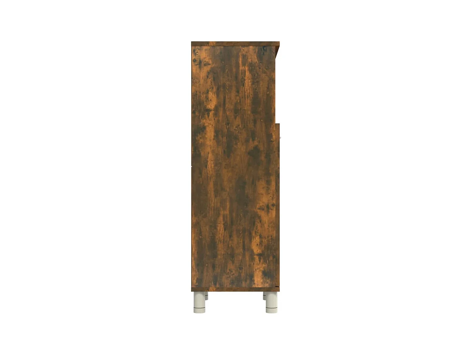 Badkamerkast 30x30x95 cm bewerkt hout gerookt eikenkleurig