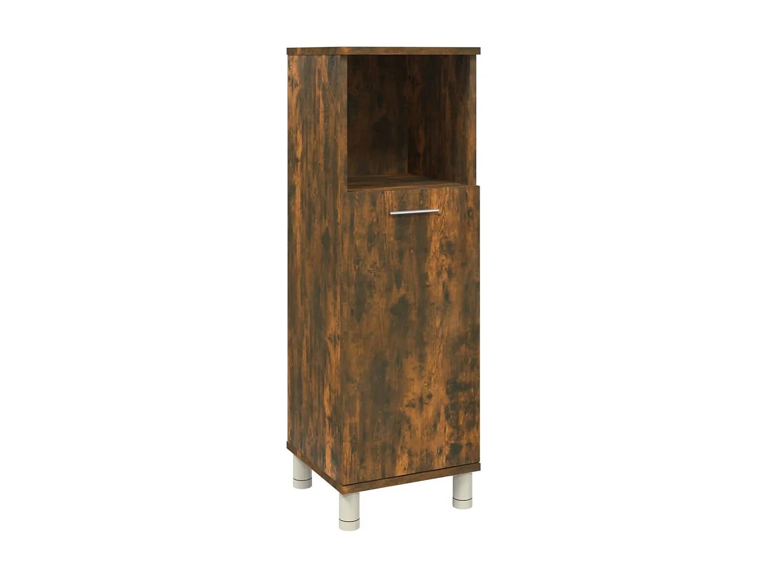 Armadietto Bagno Rovere Fumo 30x30x95 cm in Legno Multistrato