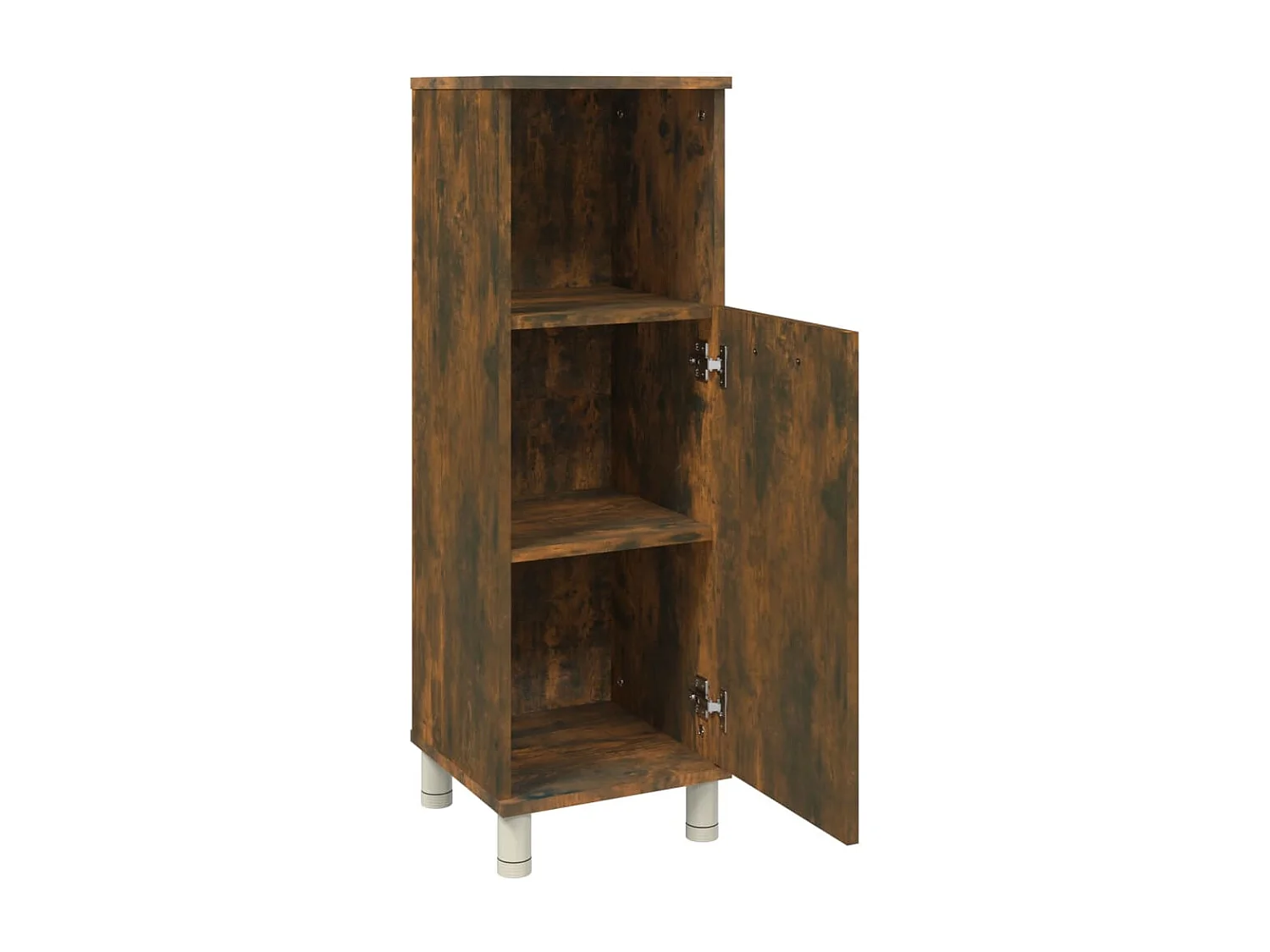 Armadietto Bagno Rovere Fumo 30x30x95 cm in Legno Multistrato