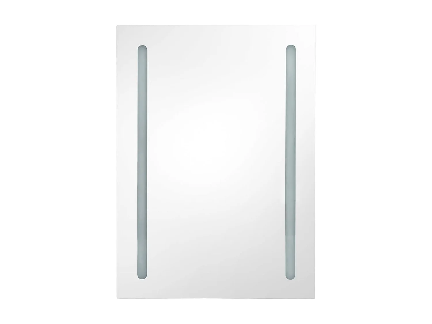 Armadietto Bagno con Specchio e LED Nero Lucido 50x13x70 cm