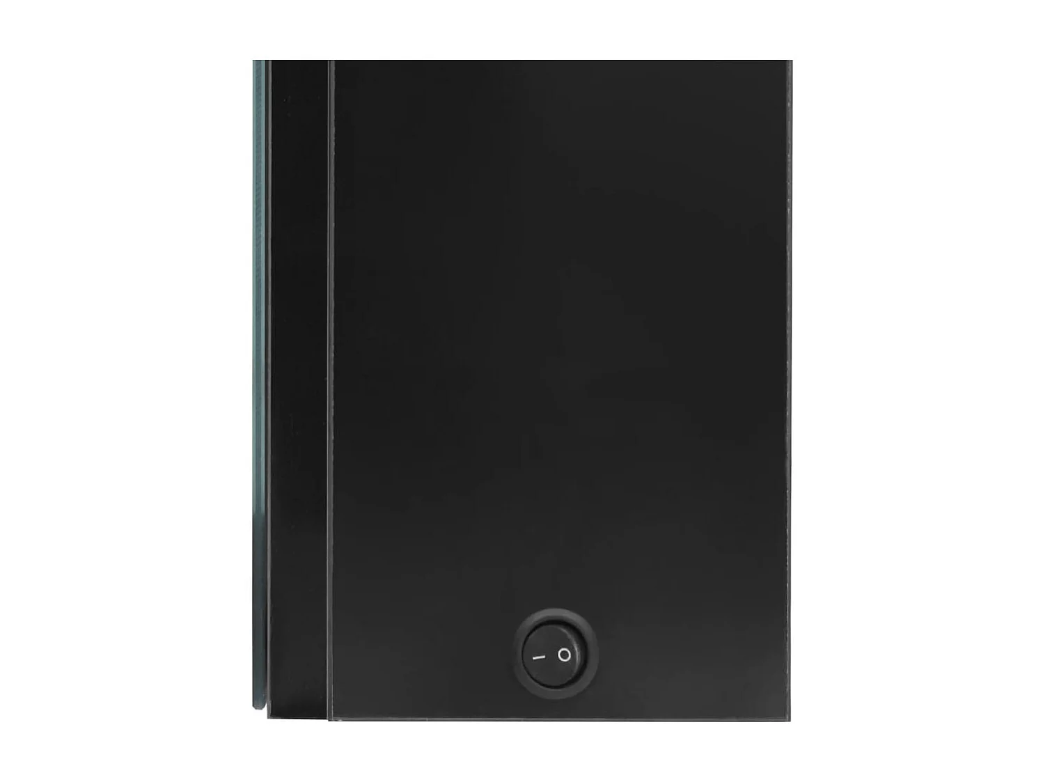 Armadietto Bagno con Specchio e LED Nero Lucido 50x13x70 cm