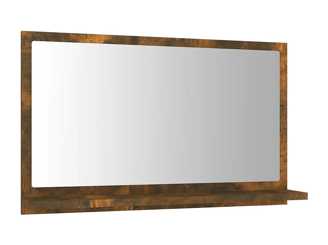Miroir de bain Chêne fumé 60x10,5x37 cm Bois d'ingénierie
