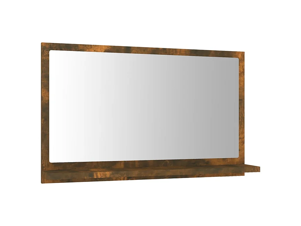 Miroir de bain Chêne fumé 60x10,5x37 cm Bois d'ingénierie
