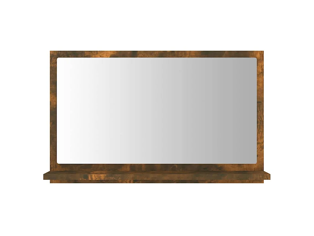 Badkamerspiegel 60x10,5x37 cm bewerkt hout gerookt eikenkleurig