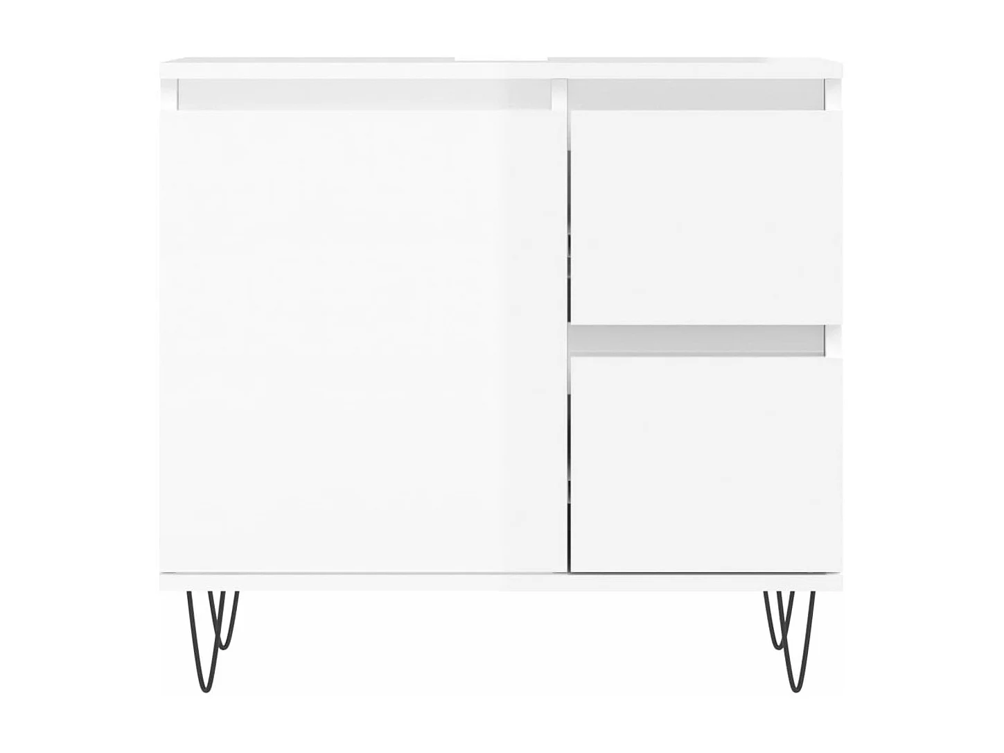 Armoire de salle de bain blanc brillant 65x33x60 cm