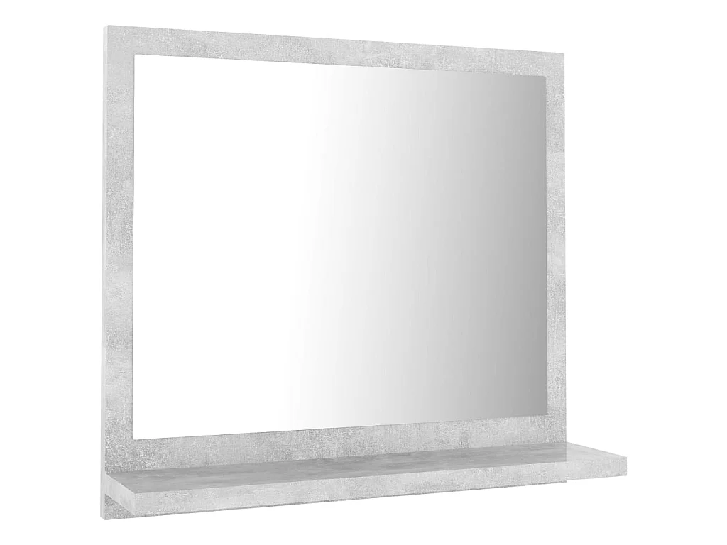Specchio da Bagno Grigio Cemento 40x10,5x37cm Legno Multistrato