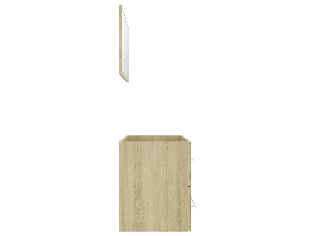 Ensemble de meubles de bain 2 pcs Chêne sonoma Aggloméré