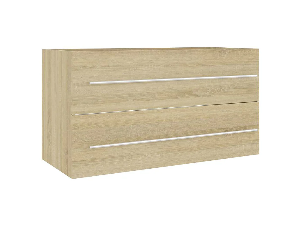 Ensemble de meubles de bain 2 pcs Chêne sonoma Aggloméré