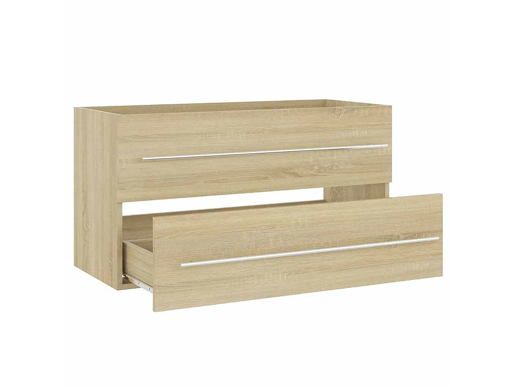 Ensemble de meubles de bain 2 pcs Chêne sonoma Aggloméré