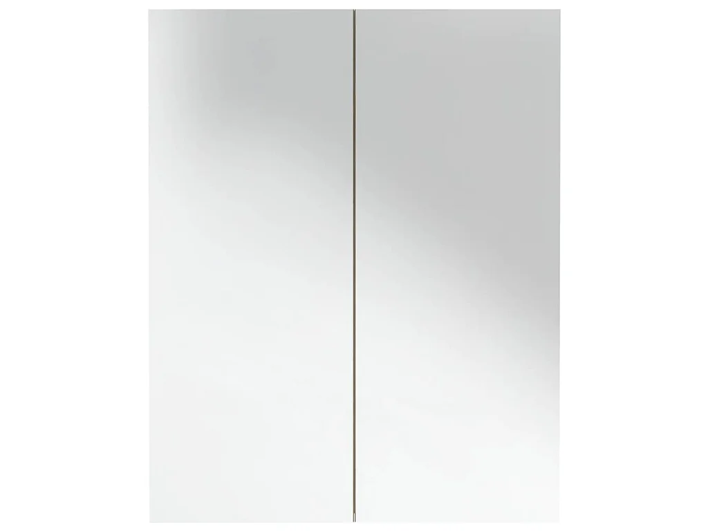 Armoire à miroir de salle de bain 60x15x75cm MDF Blanc et chêne