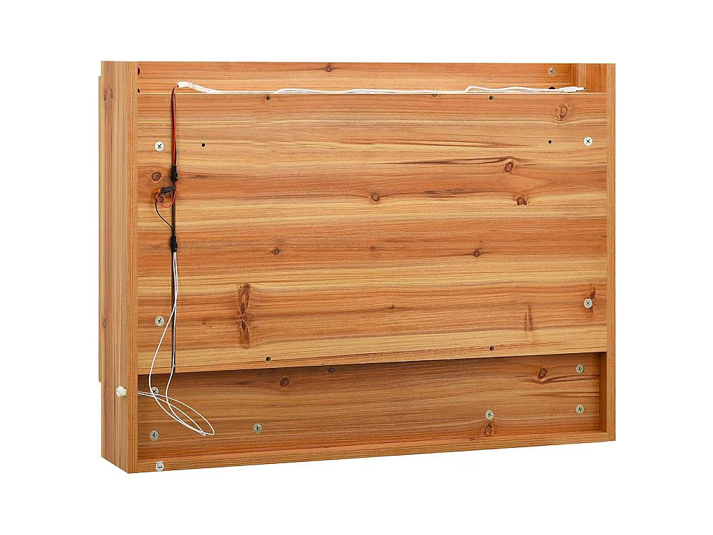 Armoire à miroir de salle de bain LED Chêne 80x15x60 cm MDF