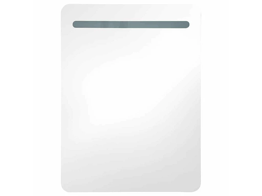 LED-Bad-Spiegelschrank Glänzendes Grau 60x11x80 cm
