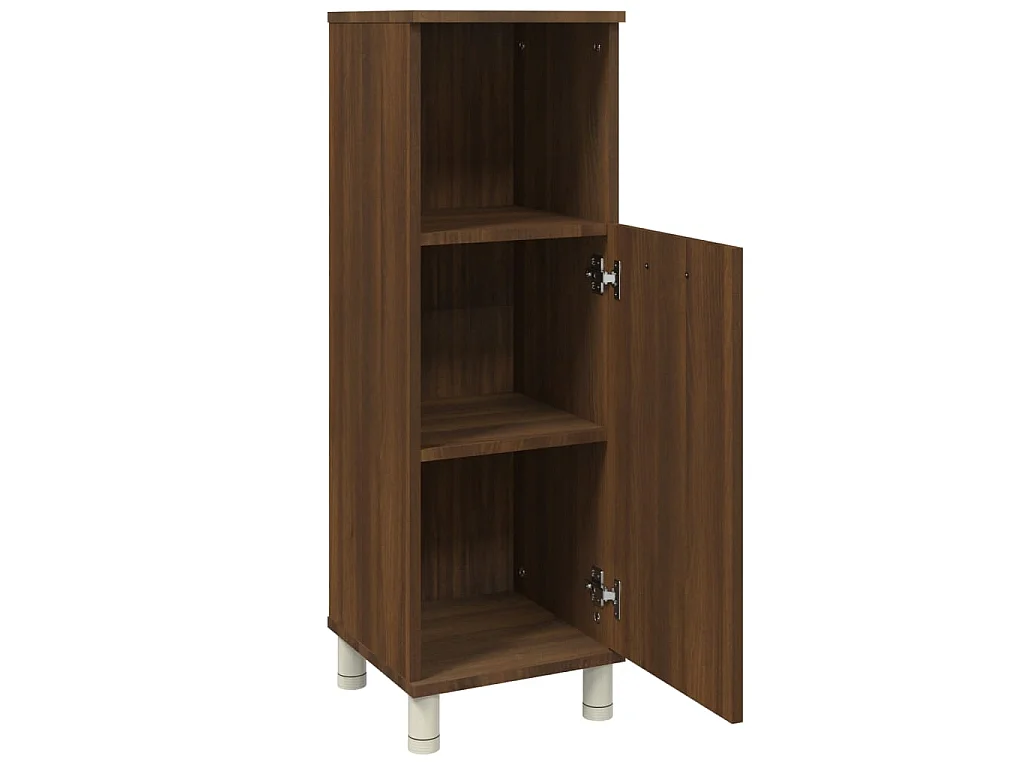 Armário WC 30x30x95 cm derivados de madeira carvalho castanho