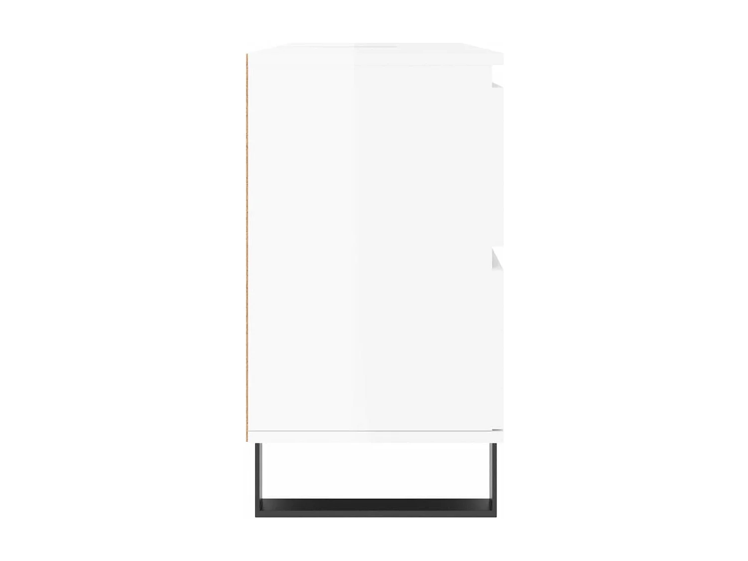 Badschrank Hochglanz-Weiß 80x33x60 cm Holzwerkstoff