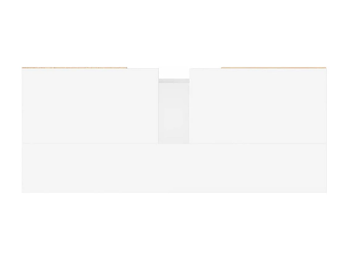 Badschrank Hochglanz-Weiß 80x33x60 cm Holzwerkstoff