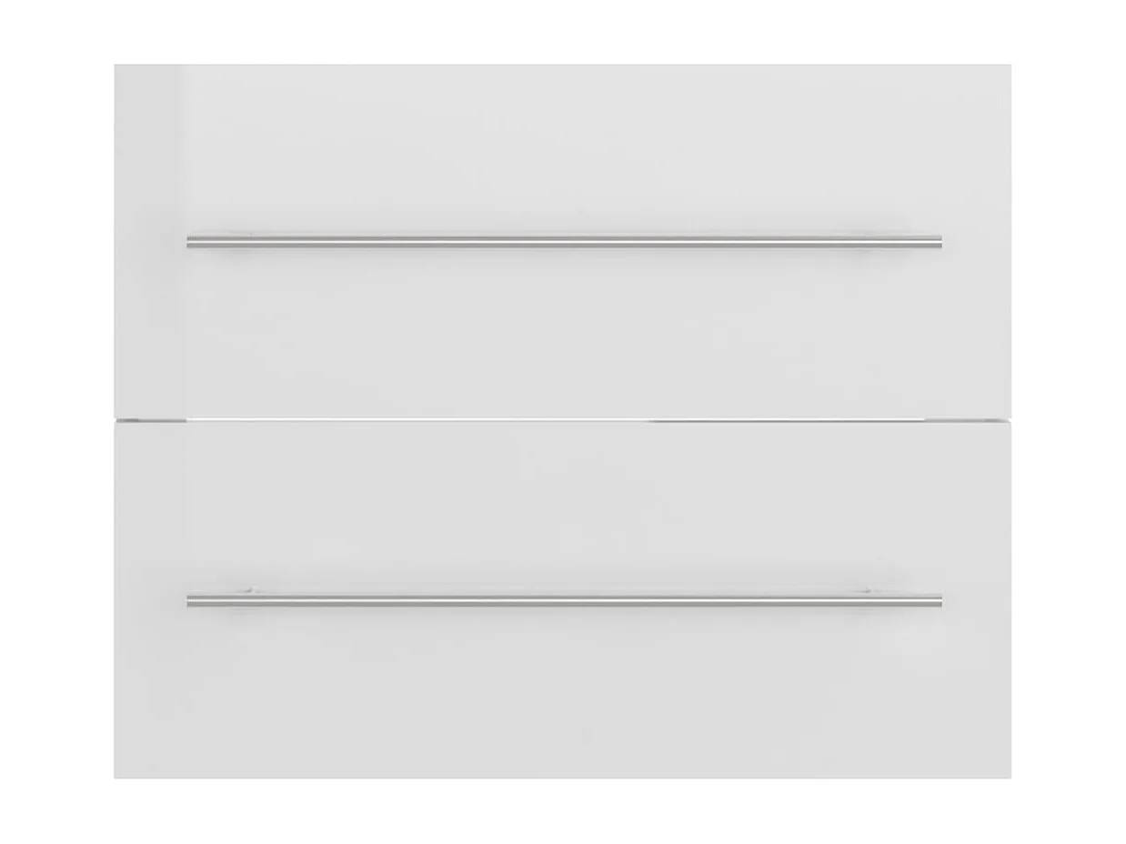 Armário lavatório derivados de madeira branco brilhante